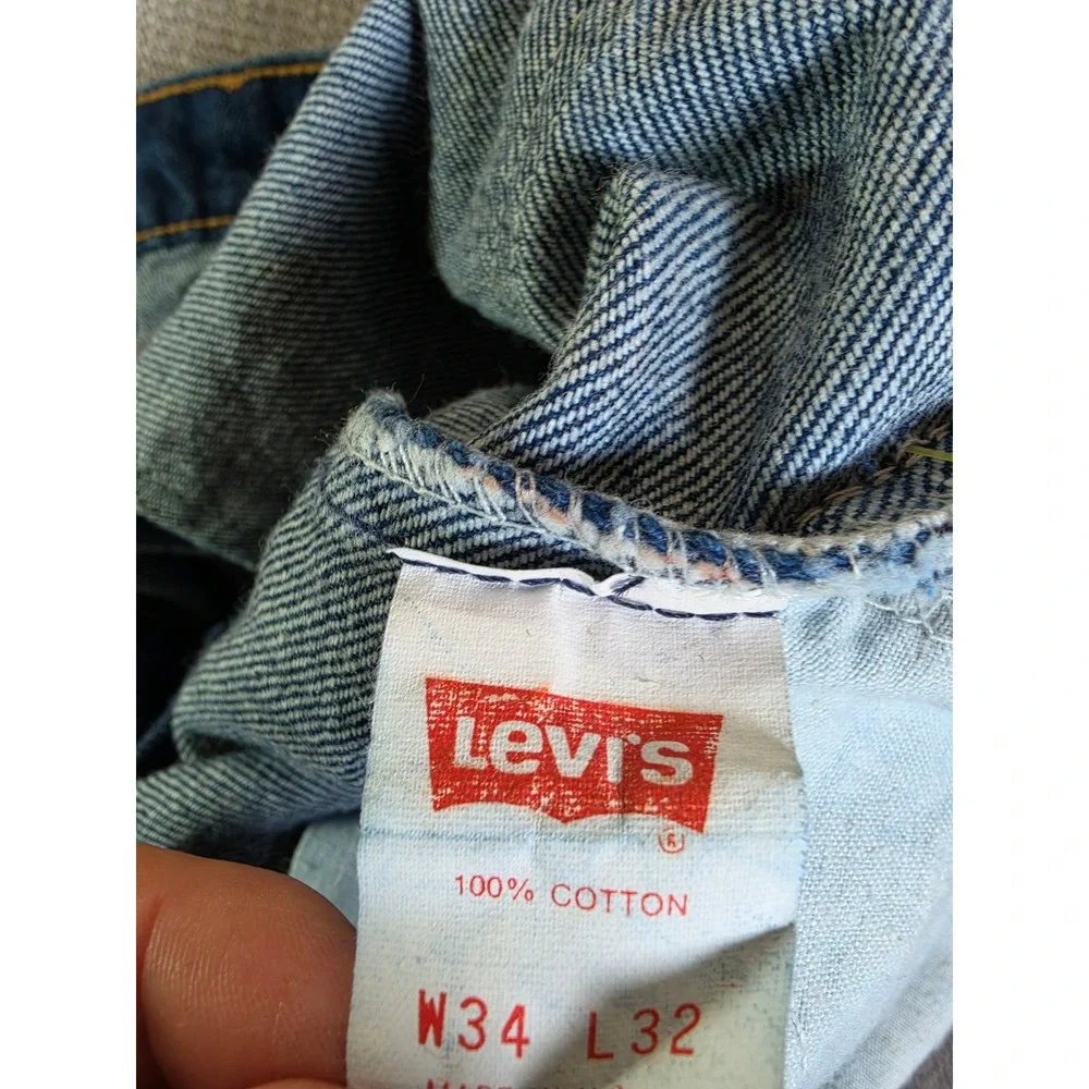 Levi's 509 Jeans Mens 34/32 Blue Orange Tab Straight Leg‎ Made in USA Vintage